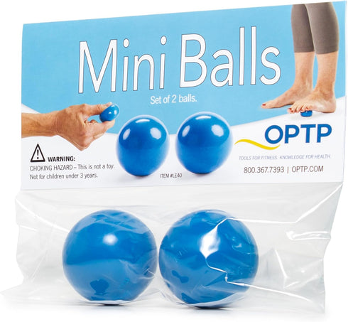 OPTP Mini Balls - Vinyl Air-Filled Self-Massage Ball Set (2 Piece) for