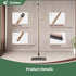 Eyliden Push Broom Indoor: Multi-Surface Angle Broom with 48" Long Handle for Cleaning Indoor and Outdoor