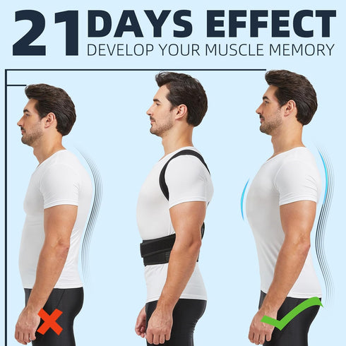 Adjustable Back Brace Posture Corrector for Men and Women, Back Straightener Support Belt for Pain Relief, Back Neck