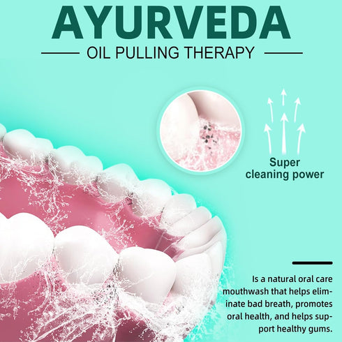 Coconut Oil Pulling with Peppermint Mouthwash, 237ML, Fresh Breath, Organic Essential Oils, Tongue Scraper