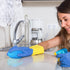 Uiifan 50 Pcs Plastic Dish Scrubbers, Nylon Round Scrubber Scouring Pad for Kitchen Cleaning, 5 Colors