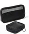 Mesh Travel Toiletry Bag, Transparent Standing Pouch, Portable Shaving Kits Organizer, Pack of 2 Sizes (S/M), Black