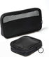 Mesh Travel Toiletry Bag, Transparent Standing Pouch, Portable Shaving Kits Organizer, Pack of 2 Sizes (S/M), Black
