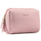 Narwey Small Vegan Leather Makeup Bag, Mini Cosmetic Pouch for Women Travel (Small, Pink)