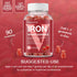 Iron Gummies for Women & Kids - Blood Builder with Vitamin C for Max Absorption, Vegan Strawberry Flavor - 90 Count
