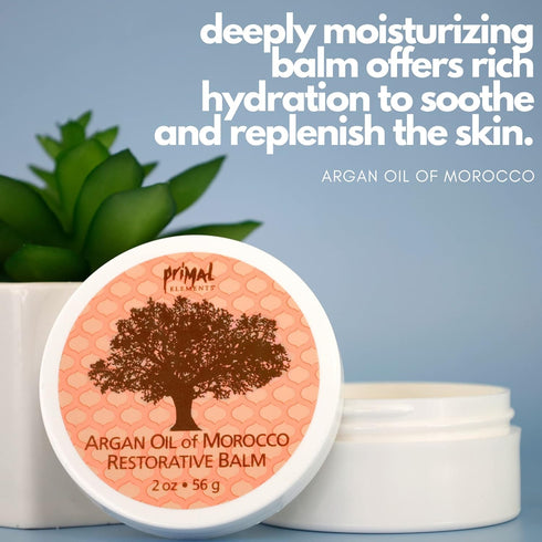 Moroccan Argan Oil Restorative Balm, Primal Elements, 2 Ounce