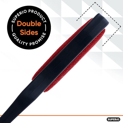 Superio Suede Lint Brush, Double Sided Magic Lint Remover for Clothes, Portable Tool for Pet Hair, Dust, and Lint