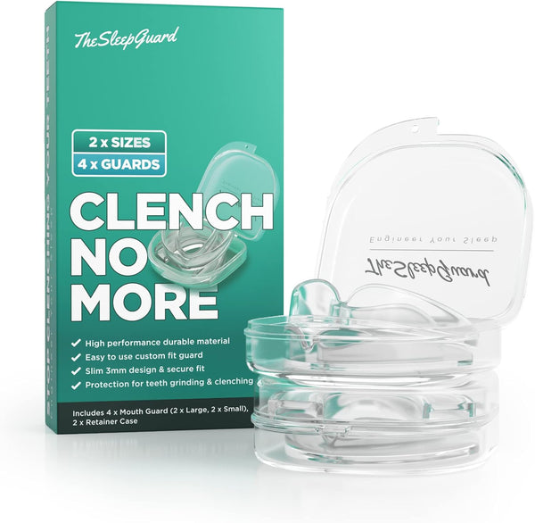 Mouth Guard for Clenching Teeth at Night, Pack of 4, Best Night Guards for Teeth Grinding & TMJ for Men & Women