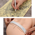 10pcs Tattoo Marker Pen, Waterproof Disposable Microblading Marker with Paper Ruler, 0.5mm Head, Blue