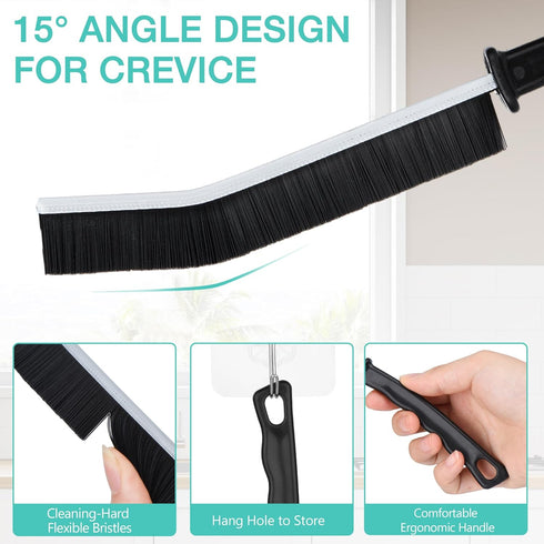 Harkta 12Pcs Set,Hard Crevice Cleaning Brush Bristle Cleaning Supplies for Deep Cleaning Gap,Home Essentials,Bathroom