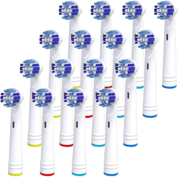 Replacement Toothbrush Heads Compatible with Oral B Braun | Pack of 16 for Professional Electric Toothbrushes