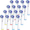 Replacement Toothbrush Heads Compatible with Oral B Braun | Pack of 16 for Professional Electric Toothbrushes