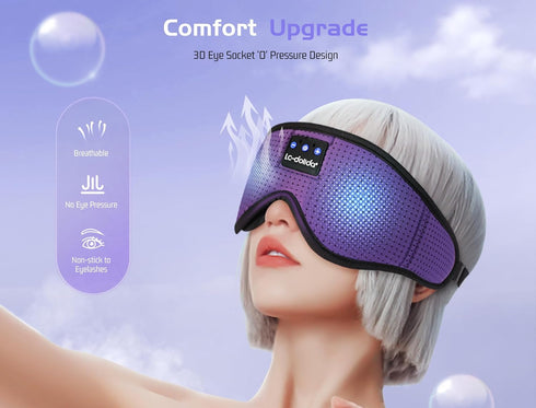 Headphones,3D LC-dolida Sleep Mask with Bluetooth Headphones Bluetooth Sleep Mask Sleep Eye Mask for Sleeping Mask