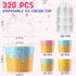 Jingmore 160 Count (6 oz) Paper Ice Cream Cups with Clear Dome Lids Disposable Dessert Cups Bulk Dessert Bowls Sundae