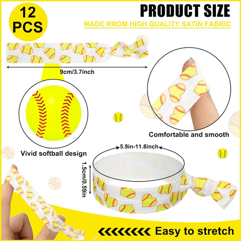 Kajaia 24 Pcs Softball Party Favors, Cosmetic Bag, Hair Scrunchies, Bracelet, Travel Pouch for Women Girls