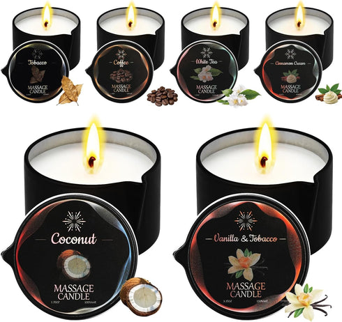 Sariiraw 6 Pack Low Temperature Massage Candle & Lotion Candle Set, Soy Wax