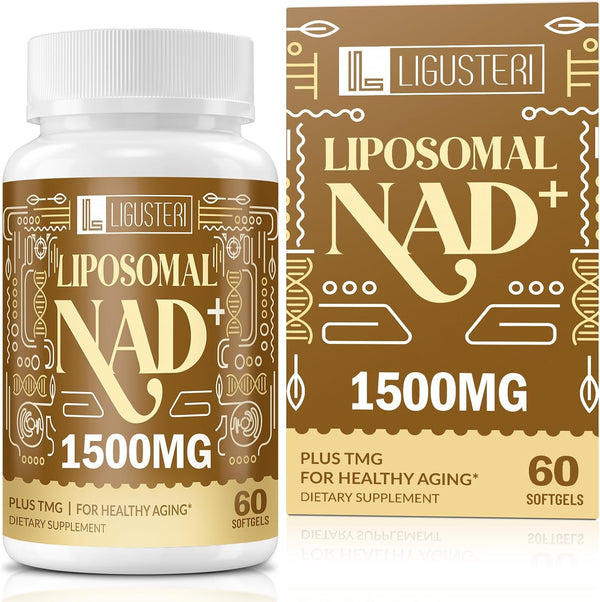 NAD Supplement - Liposomal NAD+ with TMG for Aging Defense & Cellular Energy, 60 Softgels