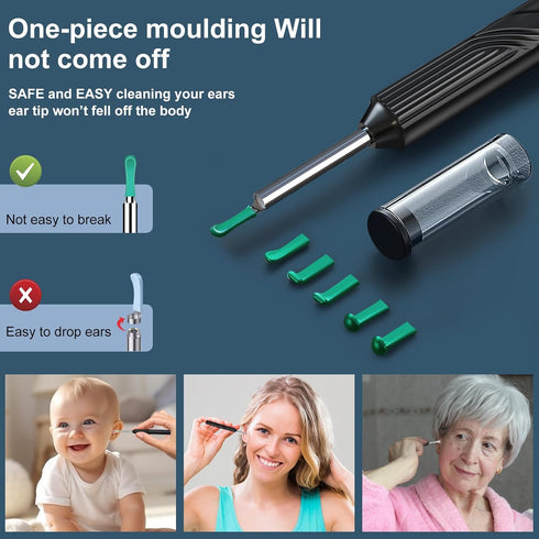 Ear Wax Removal Tool, Ear Cleaner with 1080P HD Otoscope Camera, Ear Cleaning Kit for iPhone and Android Phones
