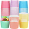 Aodaer 60 Pack 8 oz Paper Ice Cream Cups, Disposable Dessert Bowls for Hot or Cold Food, 6 Colors