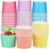 Aodaer 60 Pack 8 oz Paper Ice Cream Cups, Disposable Dessert Bowls for Hot or Cold Food, 6 Colors