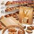 PEOKPIPLE 120 Pack 11.8x3.5x4.7 Inch 1000 Packaging Sourdough Bread Bags with Tin Tie Lock Paper Bread Bags