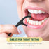 Floss Picks 6 Pack, 300 Pieces, Reusable Plant-Based Bamboo Tooth Picks for Adults and Kids, Dental Hygiene