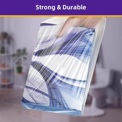 Small Trash Bags, 4 Gallon, 105 Count, Clear Garbage Bags for Bathroom Kitchen Office, Waste Basket Liners