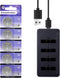 JOXIYECLTL 2430 Rechargeable Lithium-ion Battery with Charger 3V Coin Button Cell Batteries(5PCS)