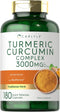 Carlyle Turmeric Curcumin 3000mg with Black Pepper - 180 Non-GMO Gluten Free Capsules, Curcuminoids & Bioperine