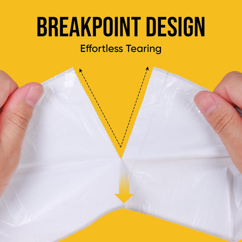 Small Trash Bags, 4 Gallon, 100 Count, White, Unscented, Thickened & Strong Liners for Kitchen Office