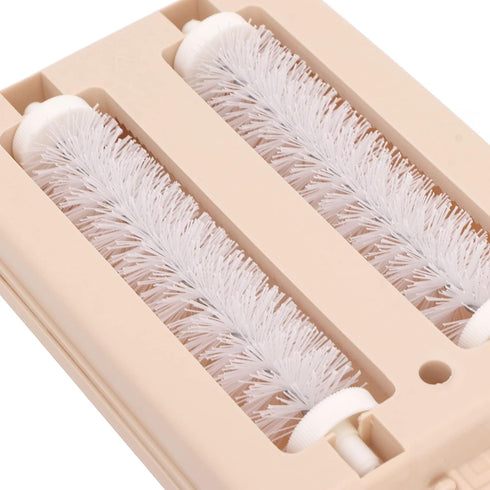 Handheld Dust Cleansing Brush, Manual Carpet Sweeper with Double Rollers for Cleaning Bed Sheets, Furniture, Clothes