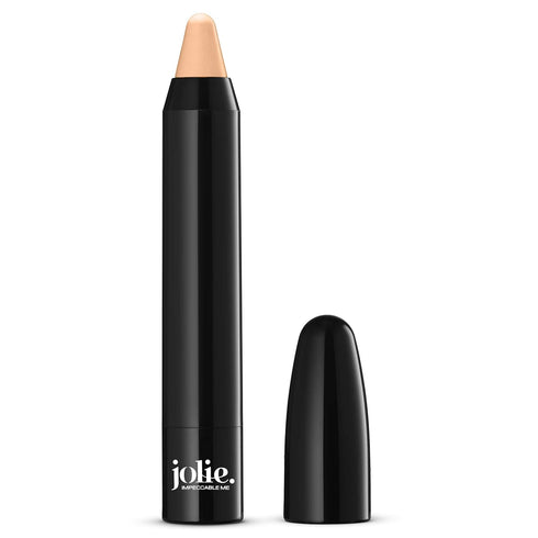 Jolie Eyebrow Perfecting Brightener & Highlighter, Creamy Self Sharpening Crayon Stick, Satin Finish, Matte Beige