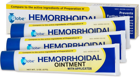 Hemorrhoid Treatment Ointment, Maximum Strength Pain Relief, Fast Acting Itch & Swelling, 2 oz (3 Pack)