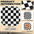 100 Pcs Black and White Checkered Dessert Plates, 7 x 7 Inch Disposable Square Paper Plates for Birthday and Baby