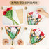 Pinsit 50 50 22 14 Inches PCS Flower Wrapping Paper for Bouquets with PCS Floral Card Holder Picks and Ribbons, Kraft