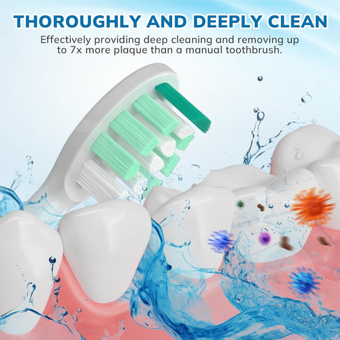 Sonicare16 Pack 4100 5100 6100 HX9023/65 Replacement Toothbrush Heads Compatible with Philips Soft Replacement Electric
