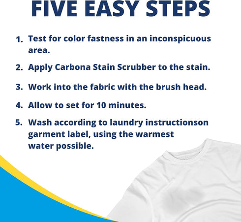 Carbona Laundry Stain Scrubber, Bio-Enzyme Stain Remover, Eliminates Fat, Oil, Blood, and More, 8.4 Fl Oz