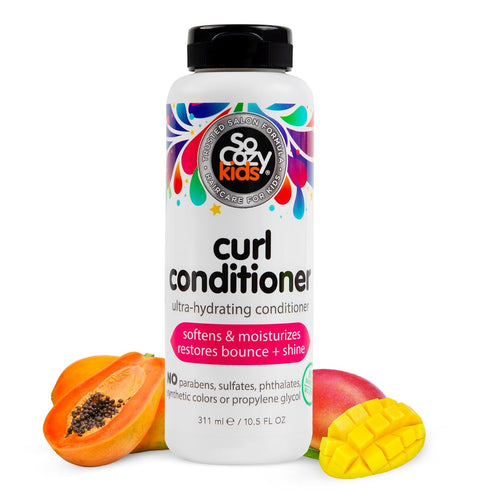 SoCozy Curl Conditioner for Kids Hair, Softens, Restores Bounce and Shine, Sweet-Crème, 10.5 Fl Oz