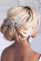 Kercisbeauty Handmade Bridal Rhinestones Flower Side Headband, Spring Headpiece Hair Vine Accessories, Rose Gold