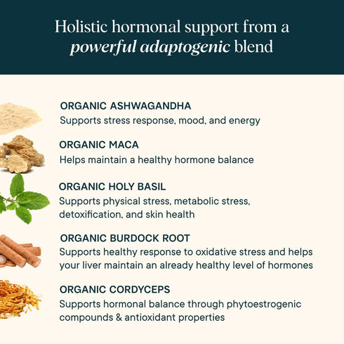 Ora Organic Natural Hormone Balance Supplement for Women - 90 Capsules, Support Skin, Mood, Energy, PMS & Menopause