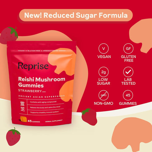 Gummies Gummies Gummies 45 Count Reishi Mushroom | Hongo Reishi Mushroom Supplement (Lingzhi, Ganoderma Lucidum) | Full