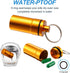 Hotop 14 Pieces Portable Pill Holder Keychain - Waterproof Aluminum Mini Tablet Container for Outdoor Use