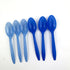 Color Changing Medium Weight Plastic Spoons, White to Blue Disposable Frozen Yogurt Ice Cream Spoons,Frozen Dessert Spoons 50Count