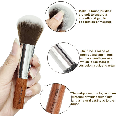 Travel Makeup Brushes Set with Case, 8 Pcs Travel Size Makeup Brush Set for Foundation, Powder, Eyebrow, Eye Shadows,