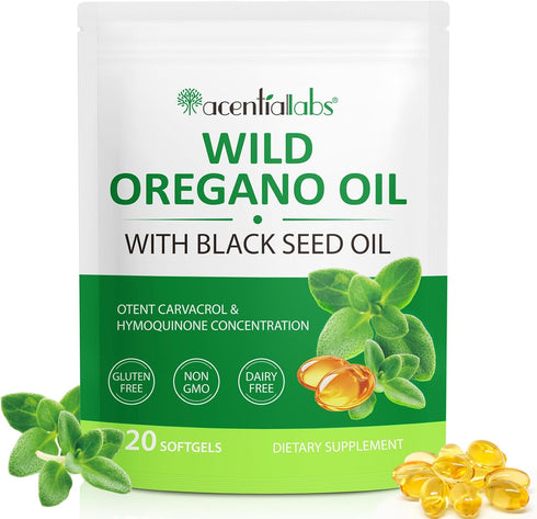 ZIXAOK 6000mg Oregano Oil Softgels with Black Seed Oil - 2-in-1 Immune Support