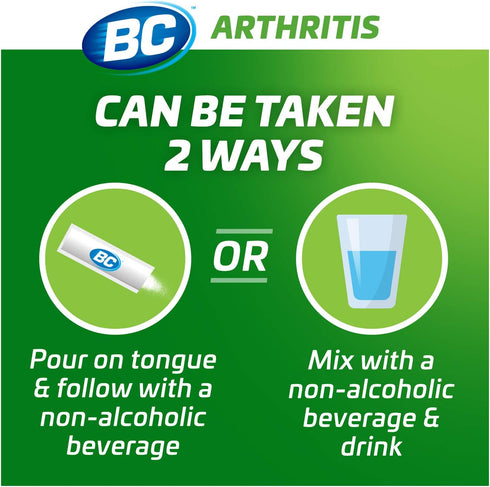 BC Powder Arthritis Pain Reliever, Aspirin Dissolve Packs, 50 Count Powder Packets