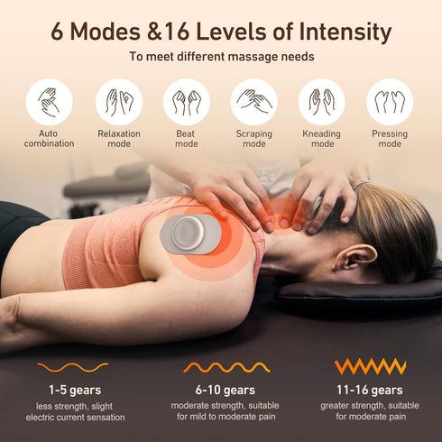 makoxyin Wireless TENS Unit, Health Expert,Protable Massager,Muscle Stimulator with LCD Screen and Charging Box