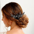 Yean Decorative Black Hair Comb with Baroque Rhinestones, Hair Accessories Headpiece for Women