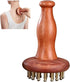 QZAVIRE 29-Teeth Copper Copper Head Massage Comb for Body and Scalp, Brass Body