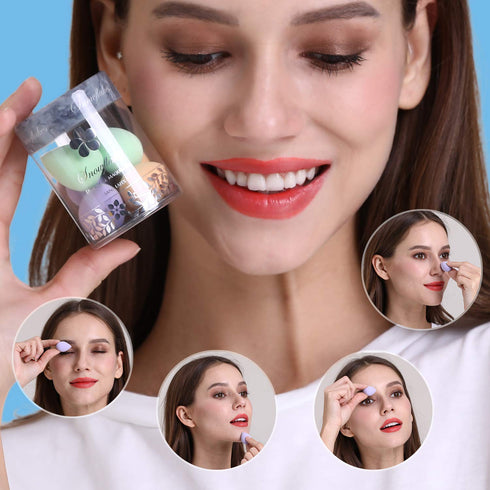 Snowflakes Mini Beauty Makeup Sponge Blender, 6 pcs, Latex Free for Detailed Application